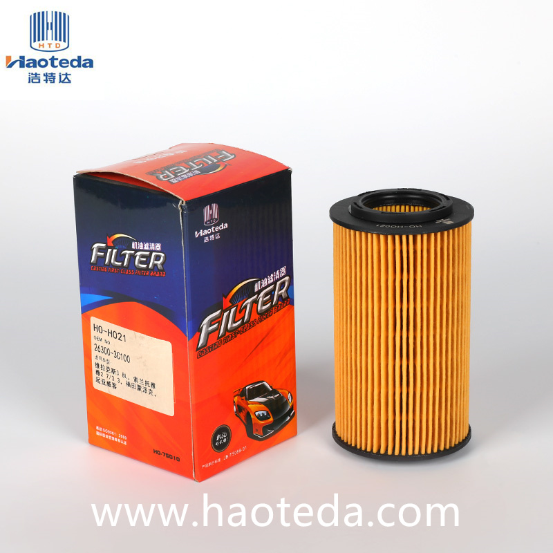 Proteja peças de automóvel do elemento de filtro de óleo do motor do motor 26300-3C100 para KIA